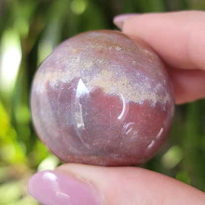 Ocean Jasper Mini Spheres: Tiny Marvels of Coastal Serenity