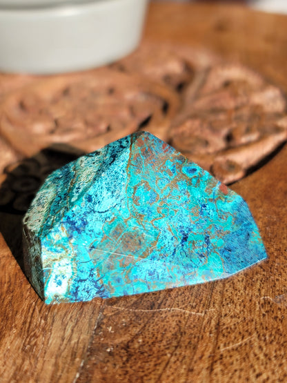 Azurite Chrysocolla Polished Freeform: Harmonious Blend of Tranquility and Insight