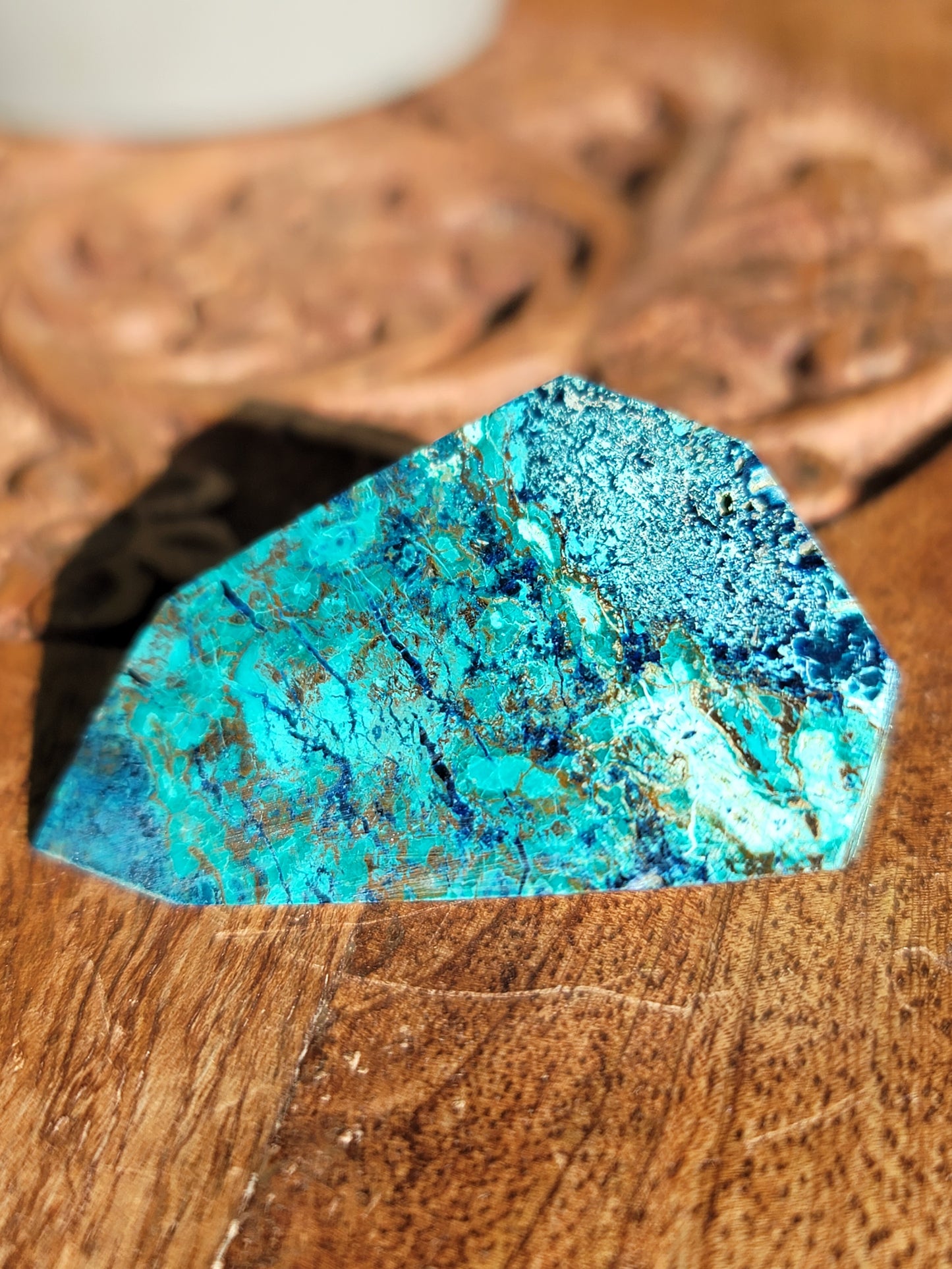 Azurite Chrysocolla Polished Freeform: Harmonious Blend of Tranquility and Insight