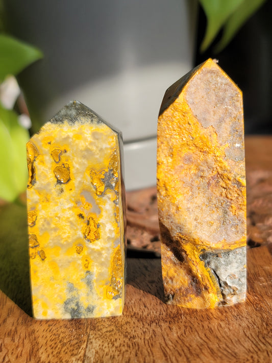 Bumble Bee Jasper Tower: Vibrant Energy and Joyful Transformation