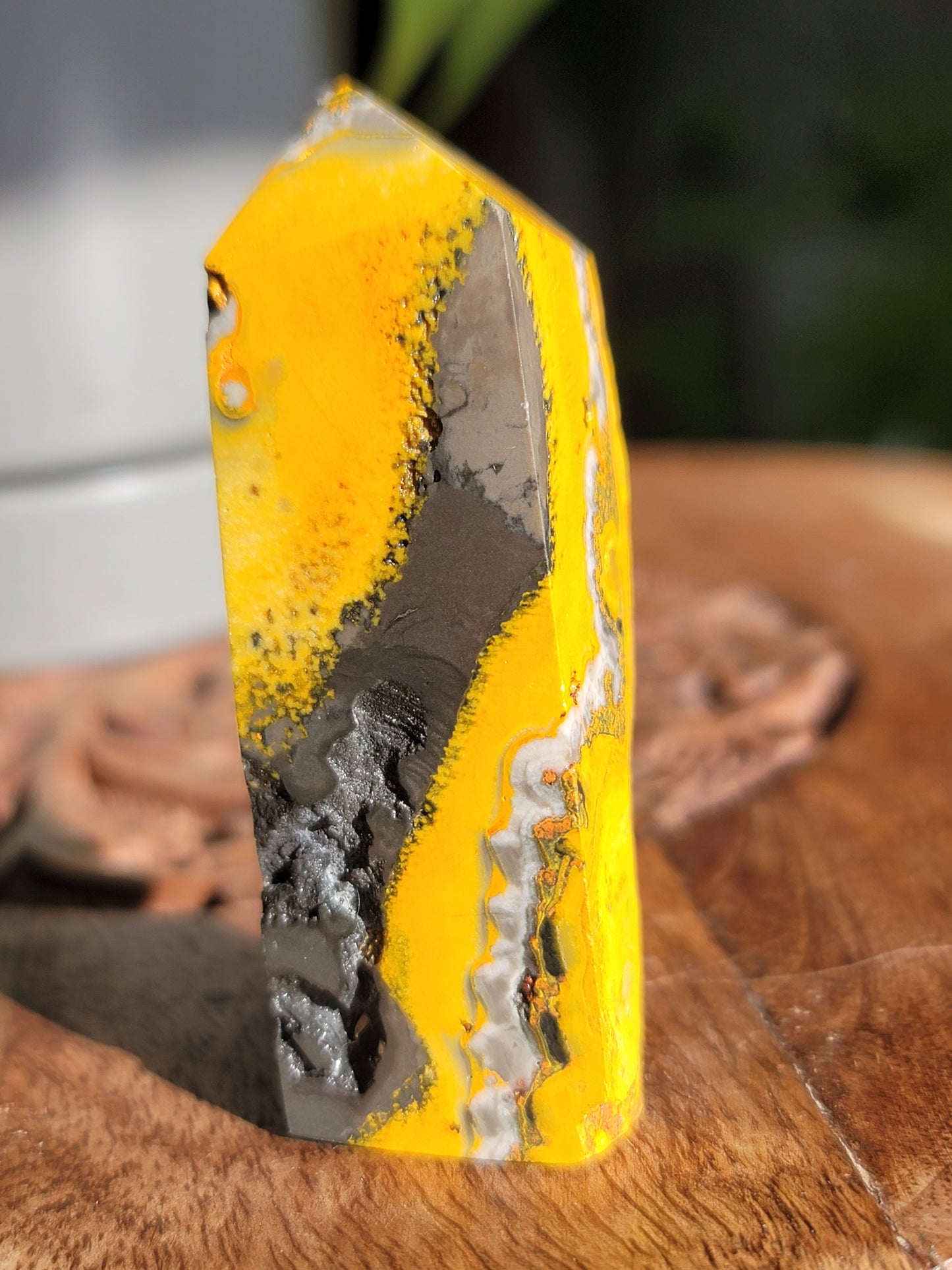 Bumble Bee Jasper Tower: Vibrant Energy and Joyful Transformation