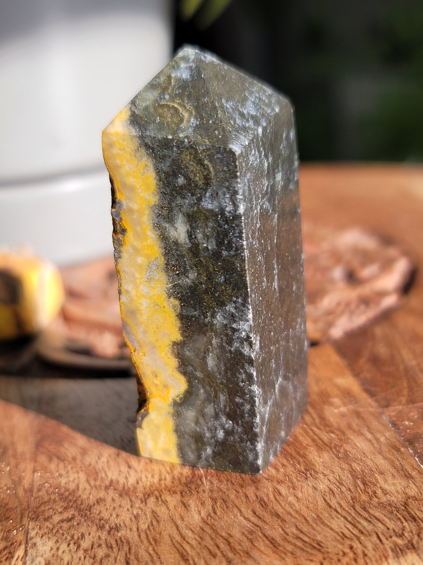 Bumble Bee Jasper Tower: Vibrant Energy and Joyful Transformation