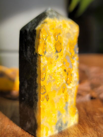 Bumble Bee Jasper Tower: Vibrant Energy and Joyful Transformation