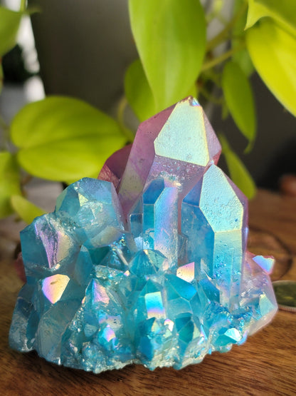 Aura Quartz Cluster: Radiant Spectrum of Healing Energies 3"