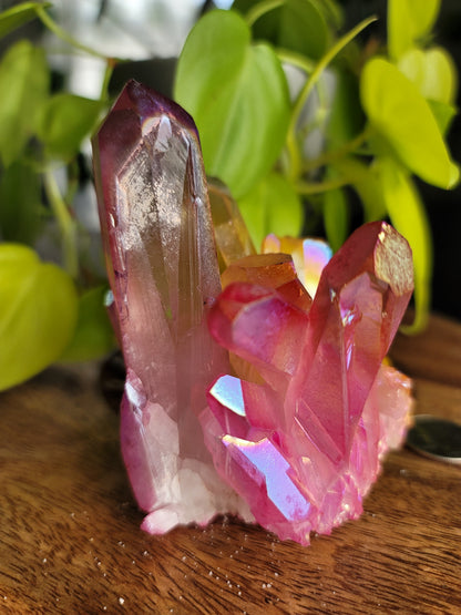 Aura Quartz Cluster: Radiant Spectrum of Healing Energies 3"