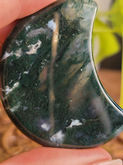 Moss Agate Moon: Nature's Tranquility and Grounding Energy