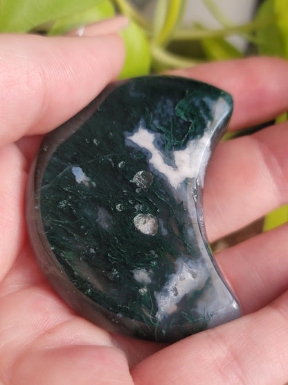 Moss Agate Moon: Nature's Tranquility and Grounding Energy