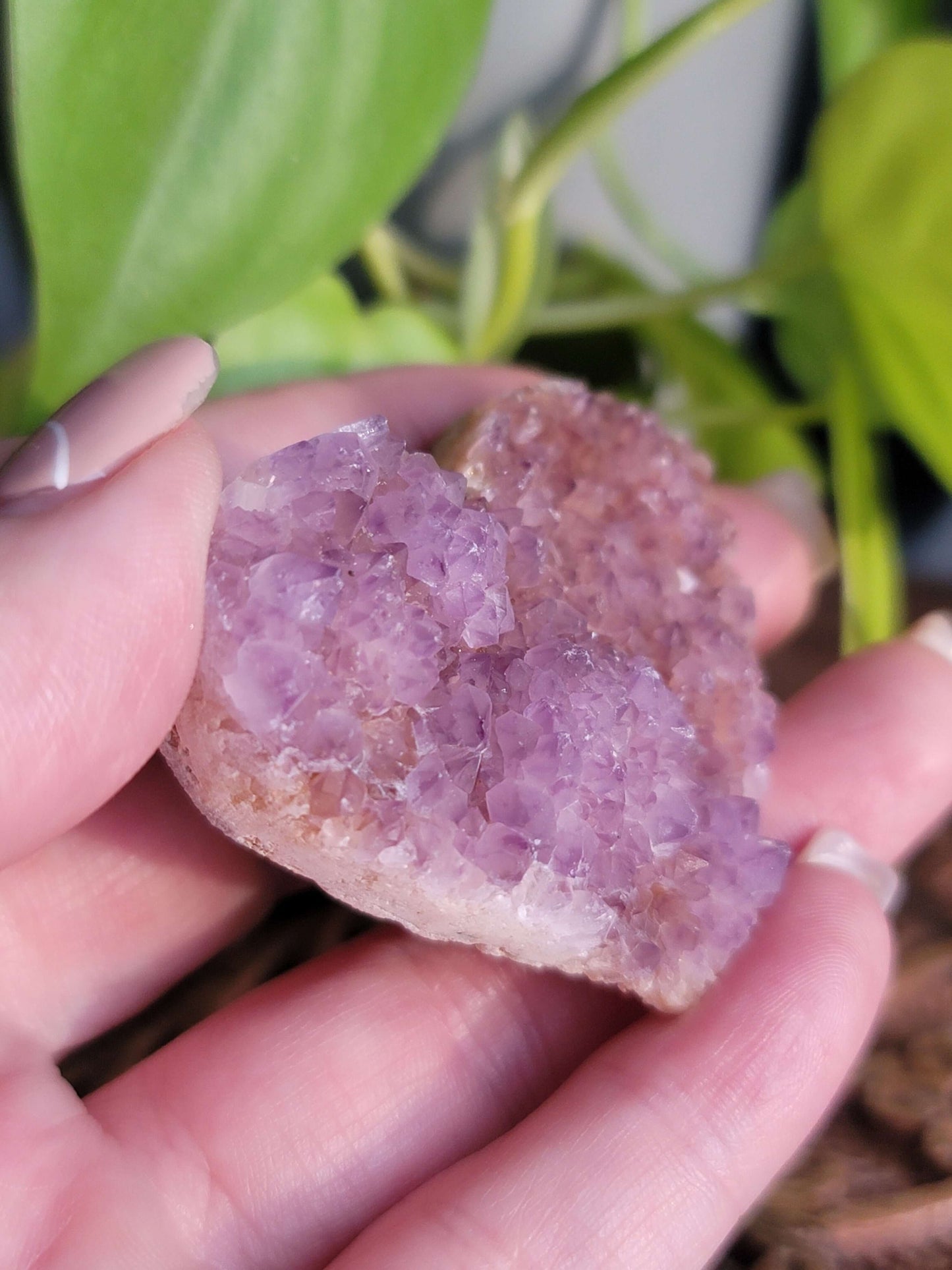 Purple Druzy Heart: Sparkling Serenity and Emotional Healing