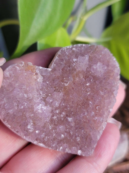 Purple Druzy Heart: Sparkling Serenity and Emotional Healing