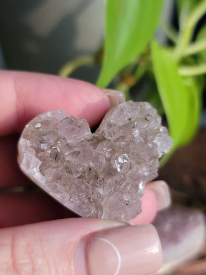 Purple Druzy Heart: Sparkling Serenity and Emotional Healing