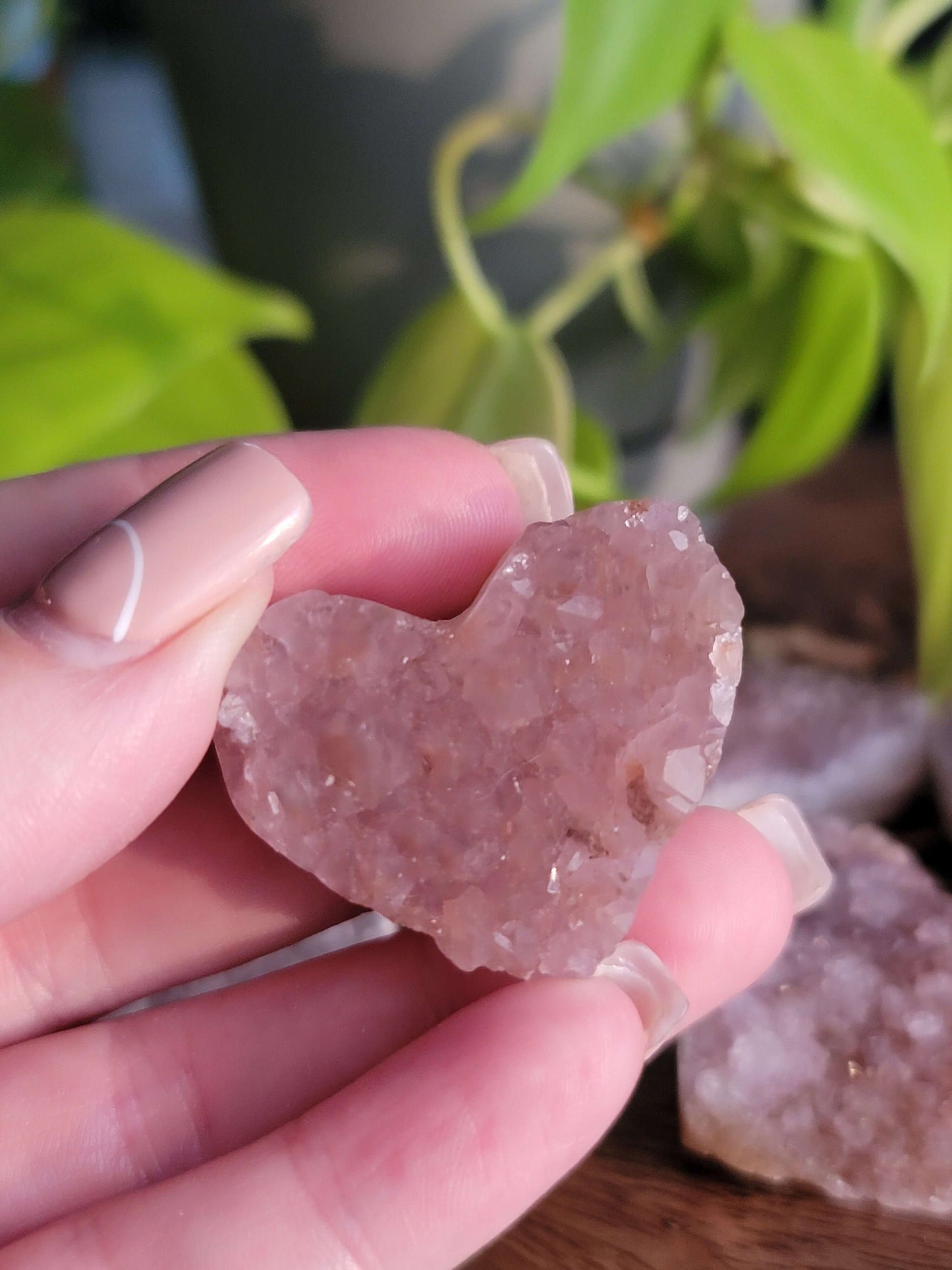 Purple Druzy Heart: Sparkling Serenity and Emotional Healing