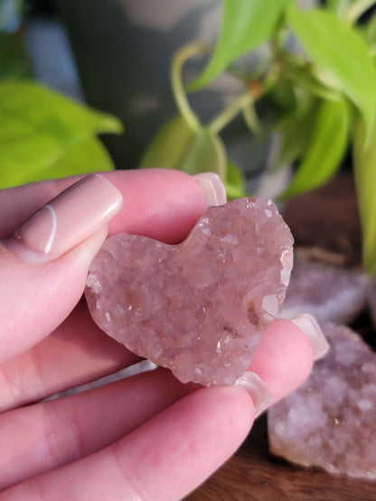 Purple Druzy Heart: Sparkling Serenity and Emotional Healing