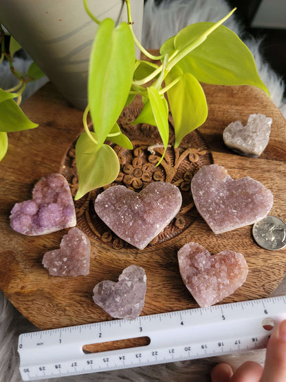 Purple Druzy Heart: Sparkling Serenity and Emotional Healing