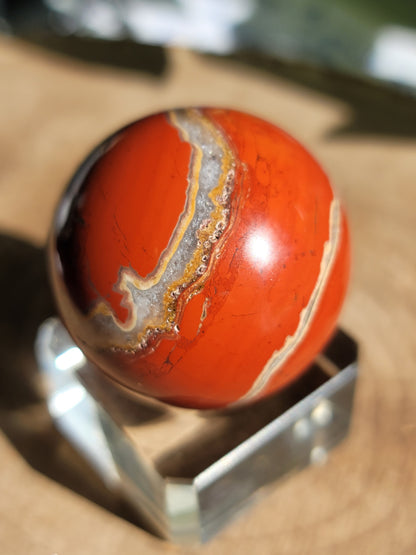 Red Jasper Sphere: Grounding Strength and Vitality