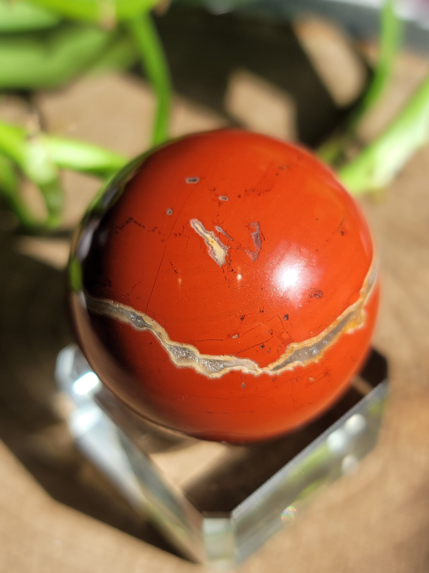 Red Jasper Sphere: Grounding Strength and Vitality