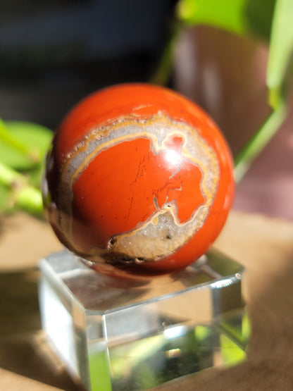 Red Jasper Sphere: Grounding Strength and Vitality