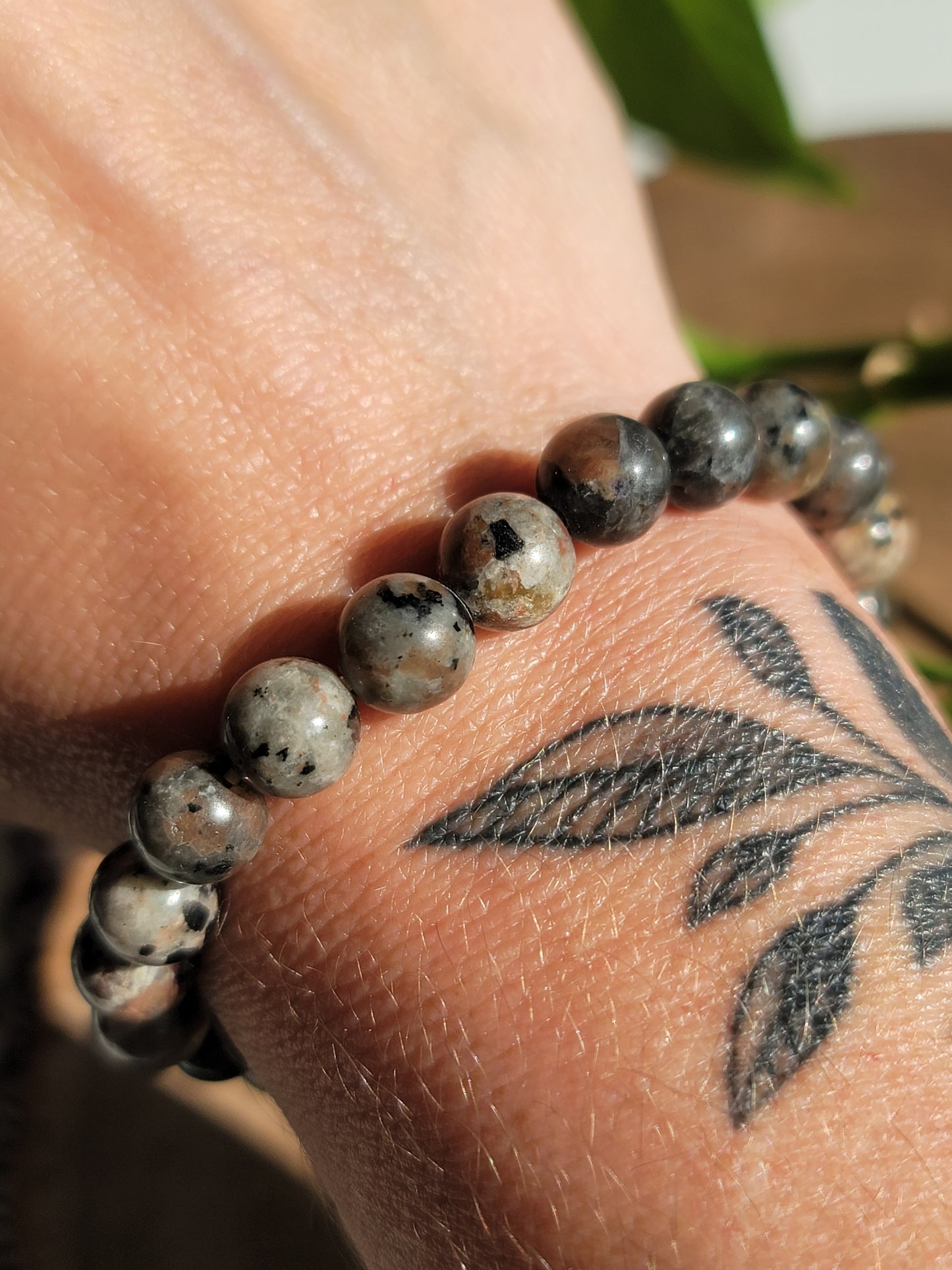 Brown Snowflake Obsidian 8mm Beaded Bracelet: Grounding and Transformation