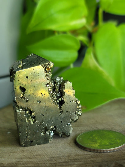 Pyrite Druzy Tower: Sparkling Shield of Abundance