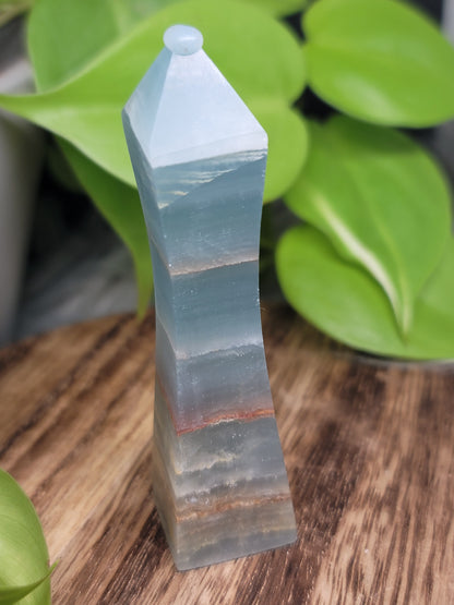 Blue Onyx Curvy Tower: Elegant Harmony and Inner Strength
