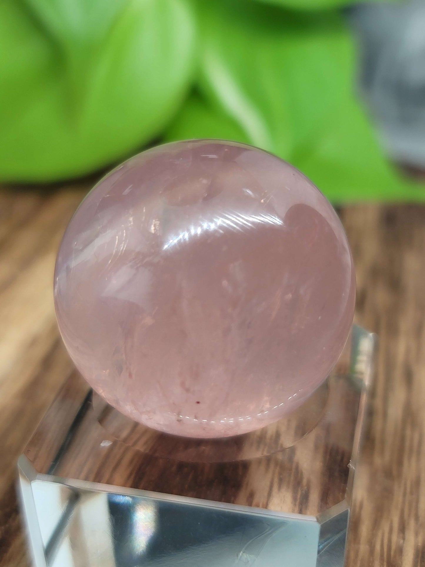 Star Flash Rose Quartz Sphere: Radiant Love and Gentle Healing
