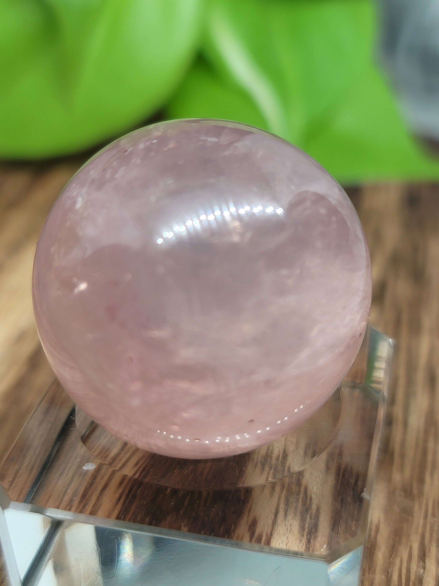 Star Flash Rose Quartz Sphere: Radiant Love and Gentle Healing