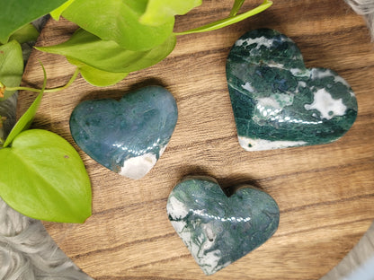 Moss Agate Heart: Earthy Connection and Nurturing Energy