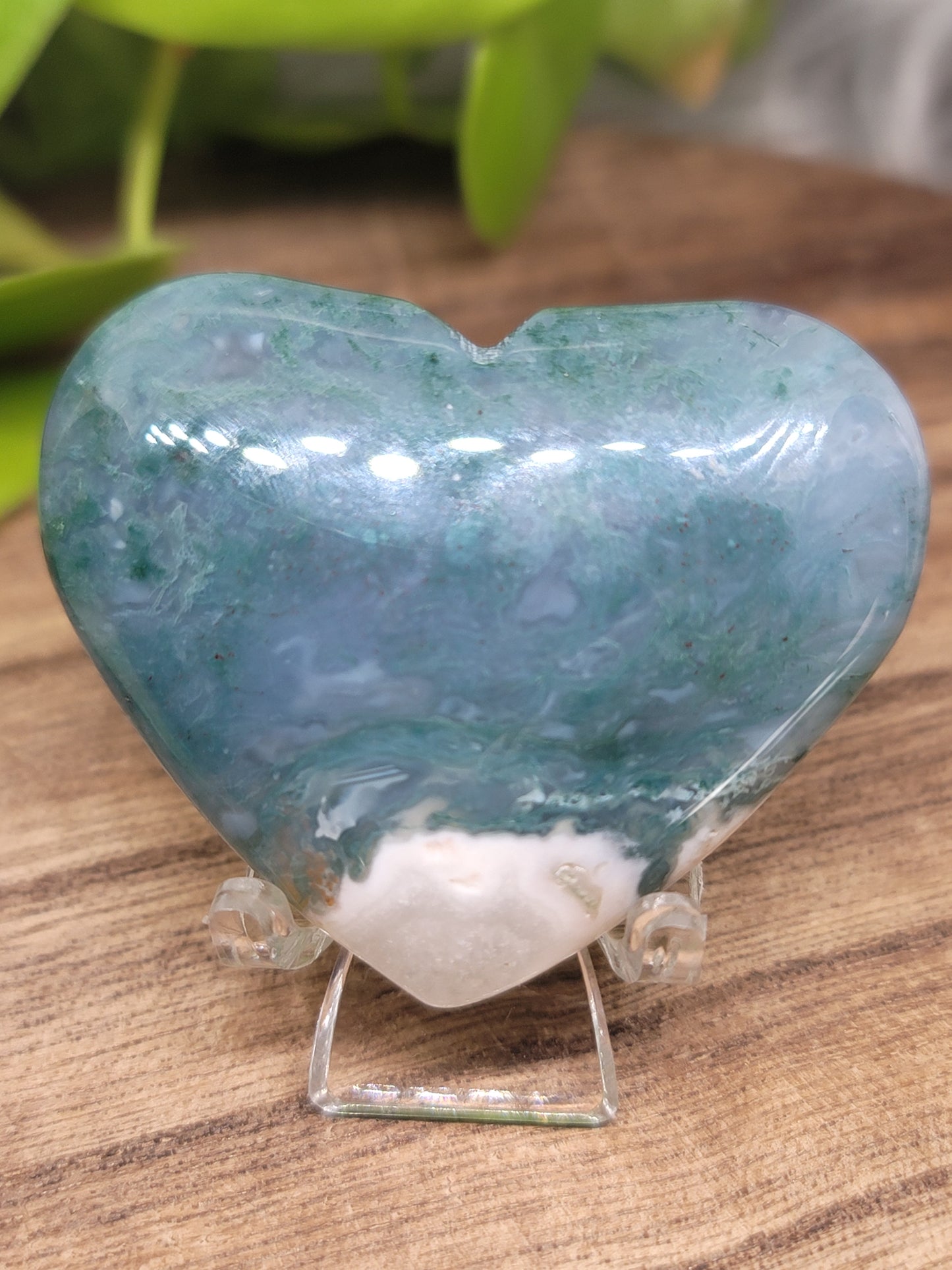 Moss Agate Heart: Earthy Connection and Nurturing Energy