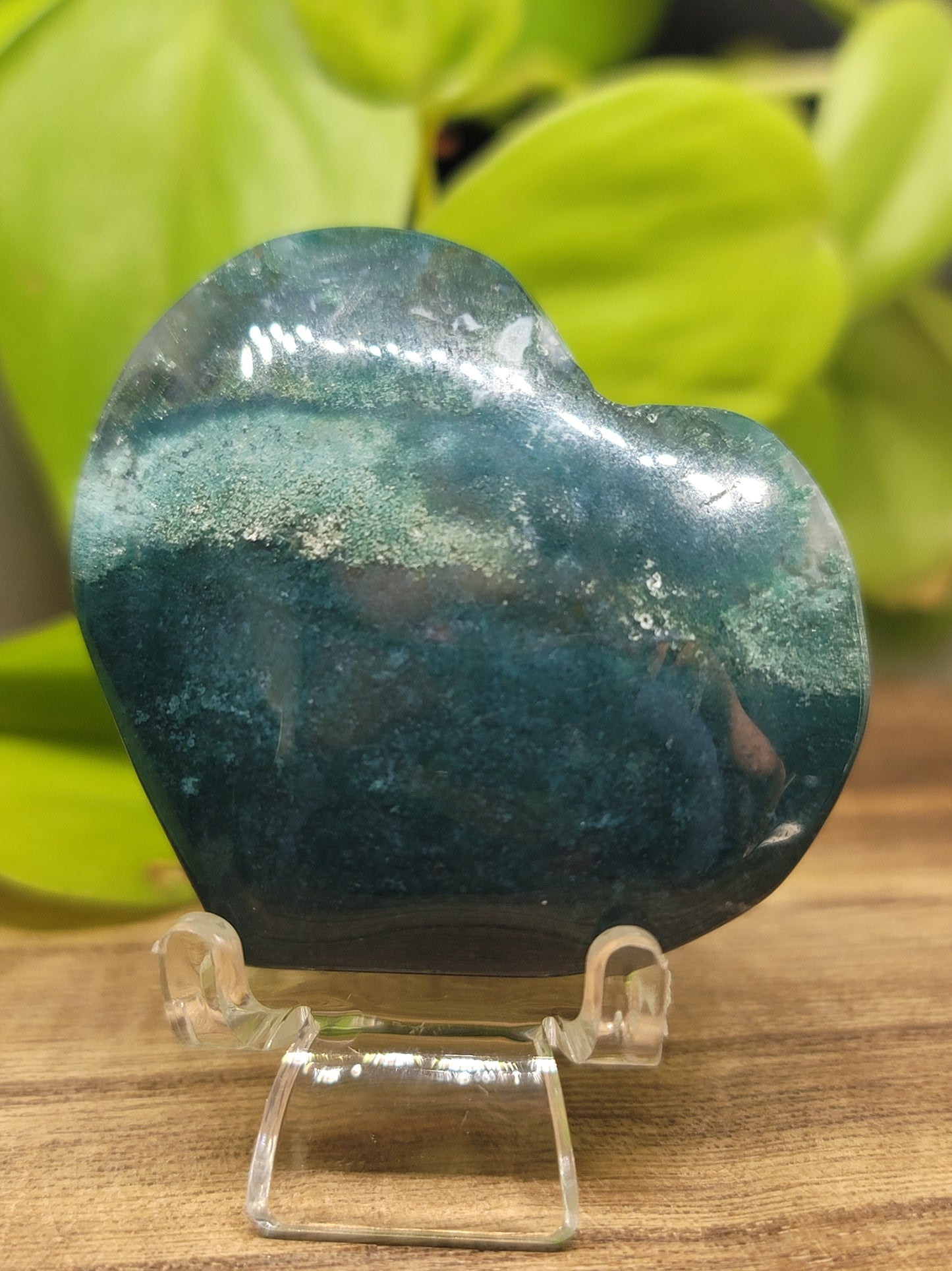 Moss Agate Heart: Earthy Connection and Nurturing Energy