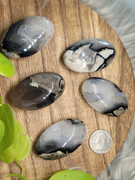Volcanic Agate Palmstone: Grounding Energy and UV Reactive Magic
