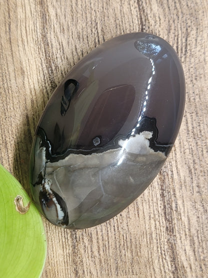Volcanic Agate Palmstone: Grounding Energy and UV Reactive Magic