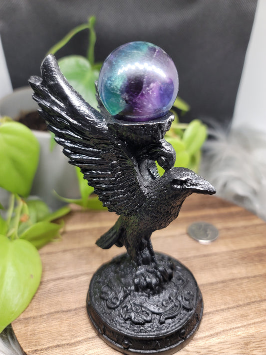 Crow Sphere Holder: Mysterious Elegance and Protection