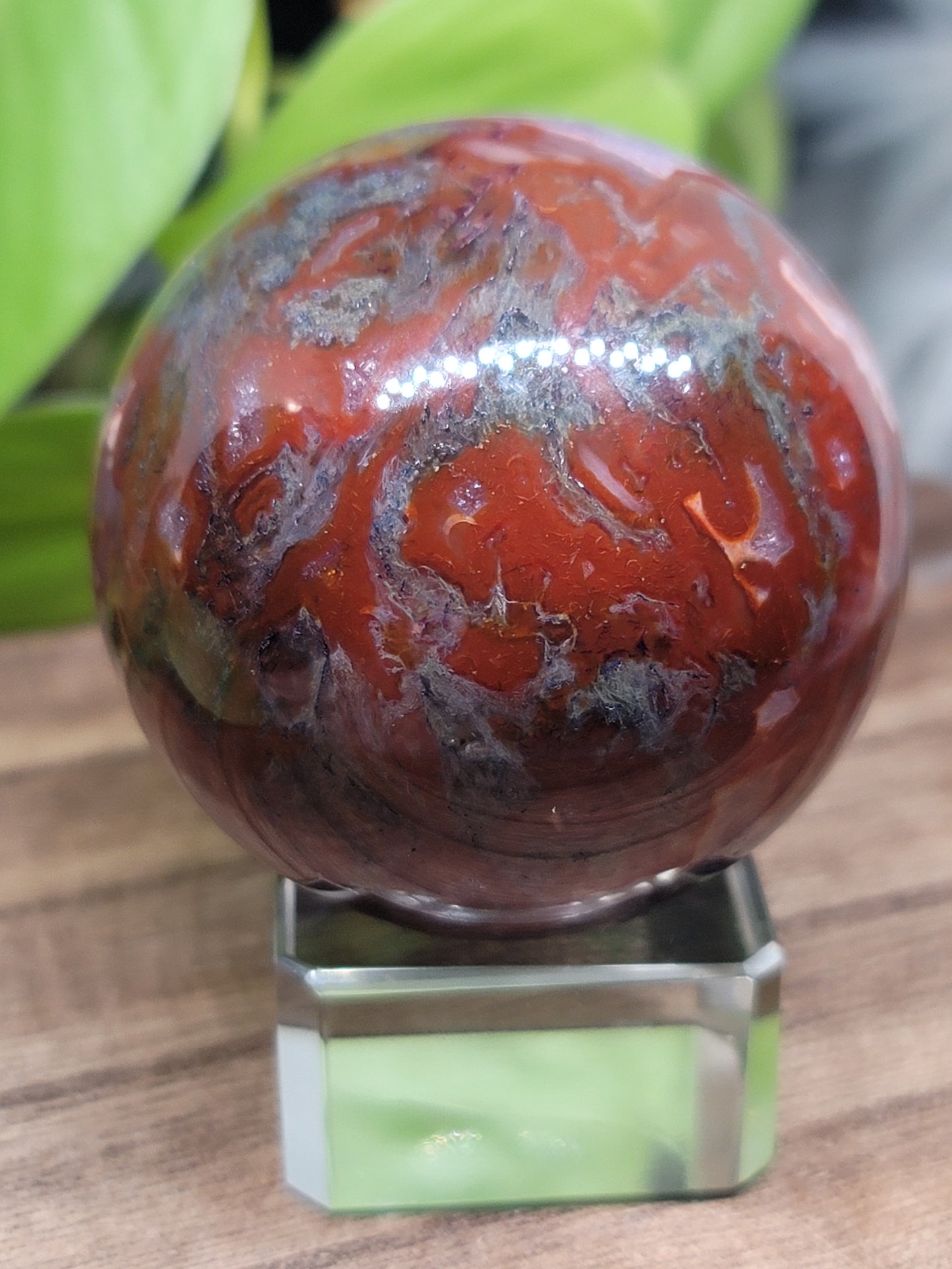 Druzy Moss Agate Sphere: Earthy Serenity and Natural Harmony