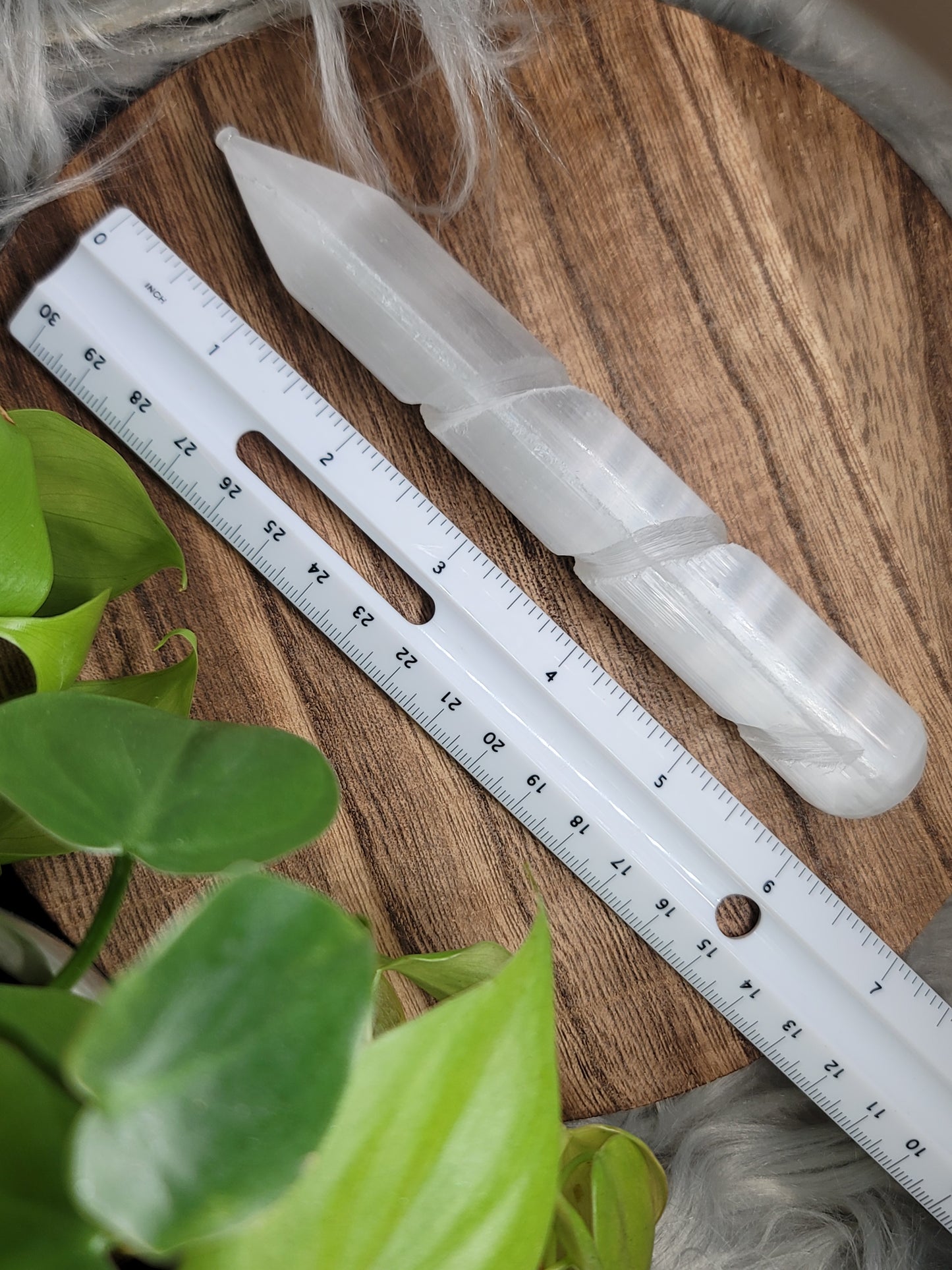 Satin Spar Selenite Wand: Cleanse and Amplify Energy