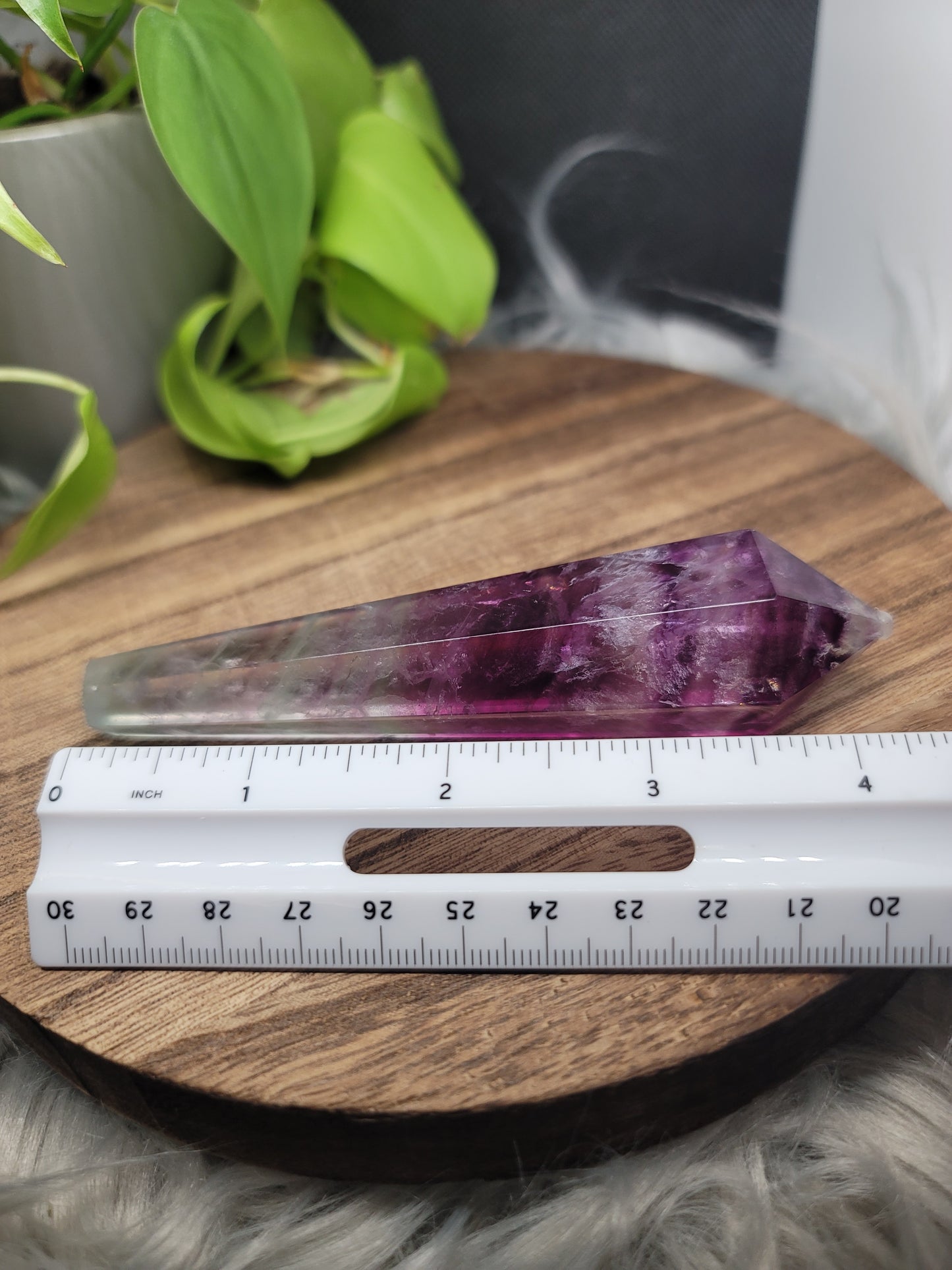 Watermelon Fluorite Wand – Crystal for Focus, Balance & Emotional Healing