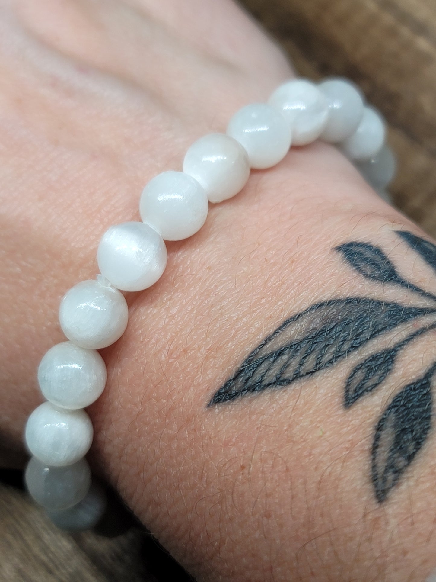 6mm Selenite Bracelet: Pure Cleansing and Spiritual Clarity