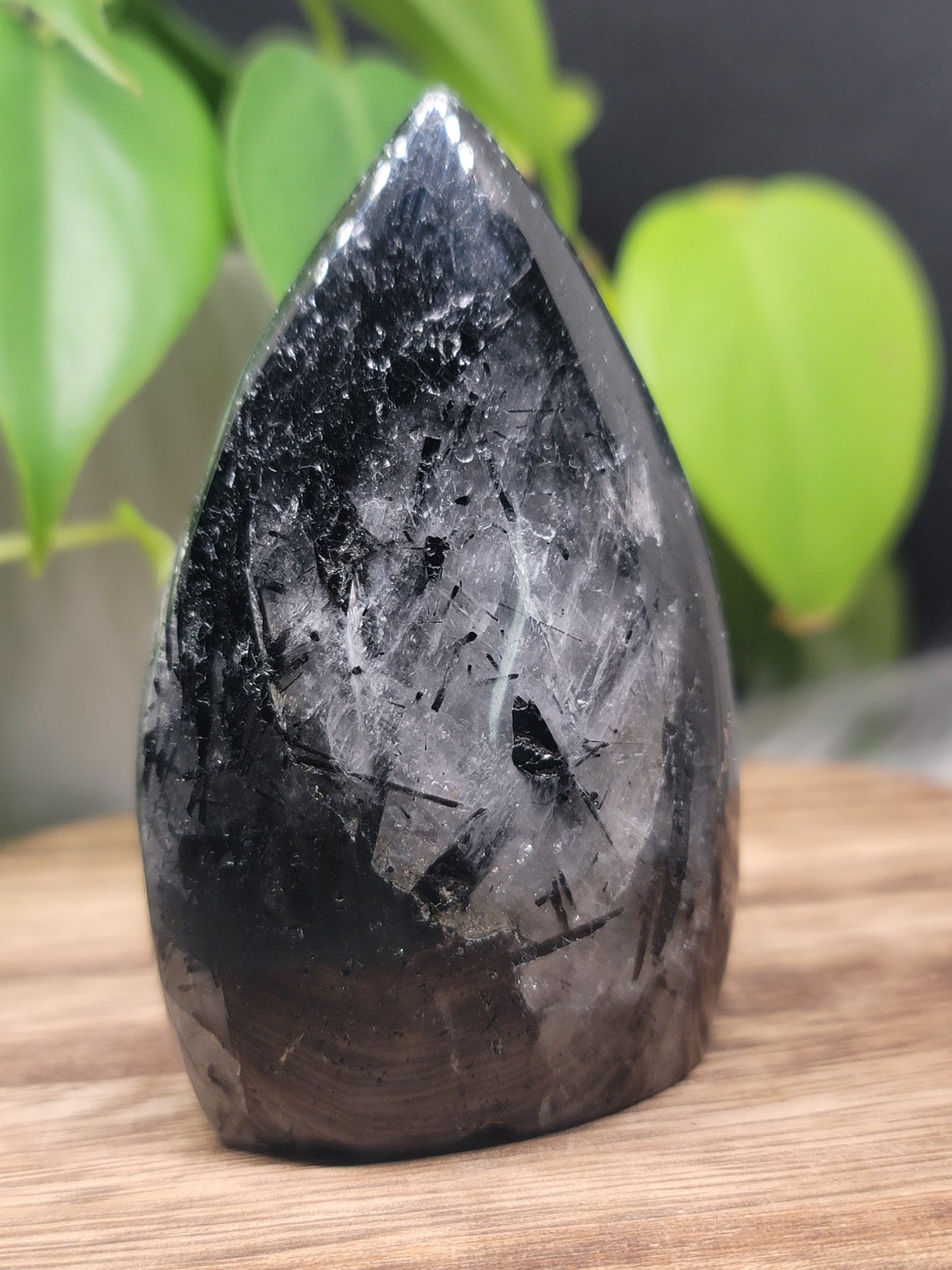 Black Tourmaline Quartz Free Form: Protection and Clarity