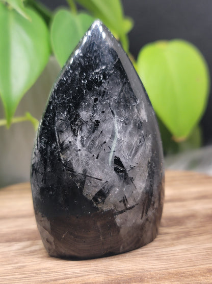 Black Tourmaline Quartz Free Form: Protection and Clarity