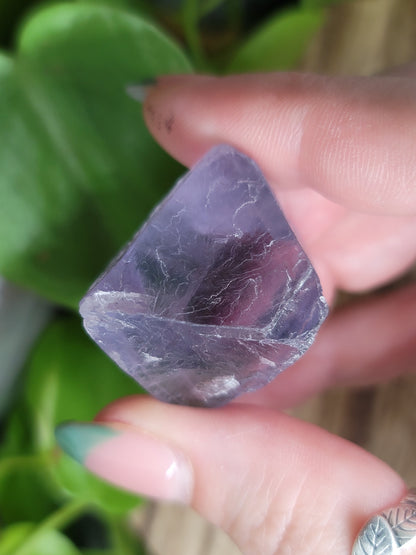 Raw Fluorite Diamond: Clarity and Harmonious Energy
