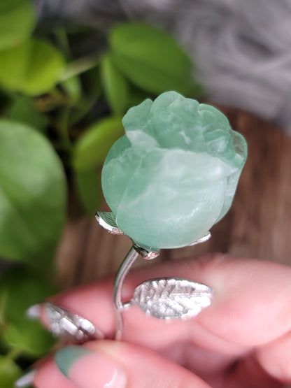 Mini Crystal Rose Carving – Self-Love, Strength & Renewal (6”)