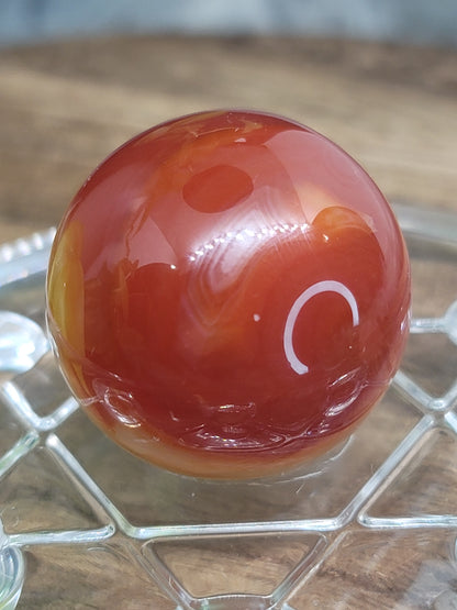 Banded Carnelian Sphere: Vitality and Emotional Balance