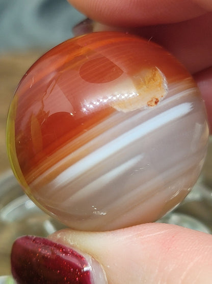 Banded Carnelian Sphere: Vitality and Emotional Balance