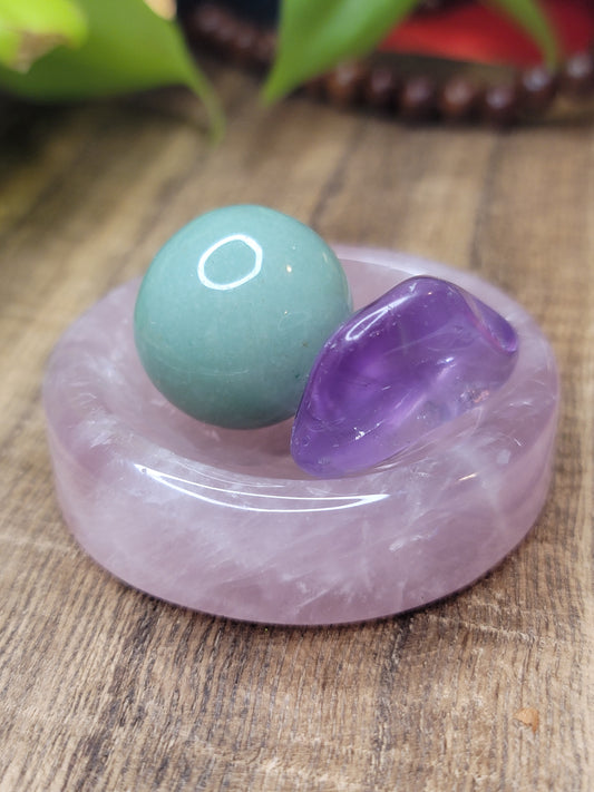 Rose Quartz Bowl – Love, Self-Care & Emotional Healing