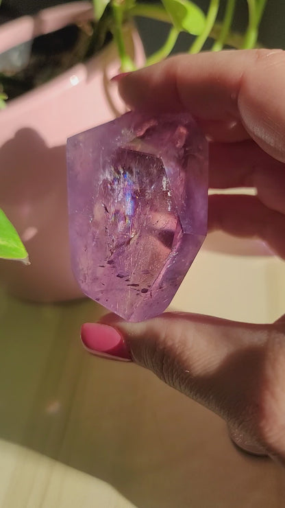 Rainbow Amethyst Freeform: Spectrum of Serenity and Spiritual Enlightenment