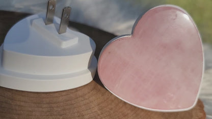Crystal Heart Night Lights – Rose Quartz & Fluorite