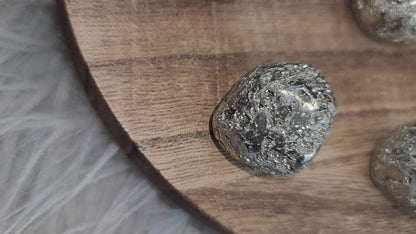 High-Quality Druzy Peruvian Pyrite Tumble – Confidence, Success & Next-Level Energy