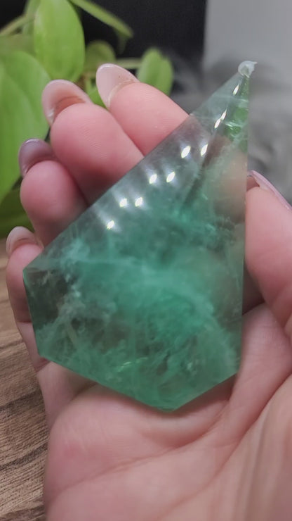 Green Fluorite Free Form: Heart-Centered Healing and Clarity