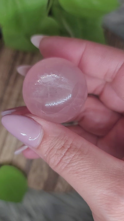 Star Flash Rose Quartz Sphere: Radiant Love and Gentle Healing