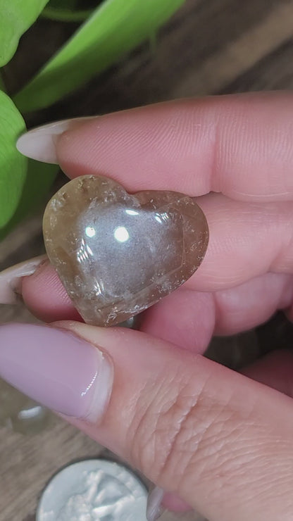 Natural Brazilian Citrine Heart – Abundance, Confidence & Manifestation