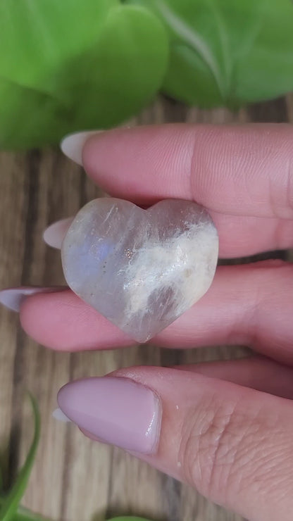 Moonstone Puffy Heart: Illuminating Love and Intuition