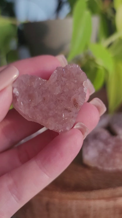 Purple Druzy Heart: Sparkling Serenity and Emotional Healing